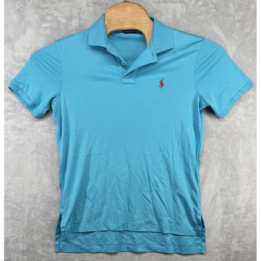 Polo Ralph Lauren Pima Soft Touch Blue Short Sleeve Polo Shirt Men's Size S